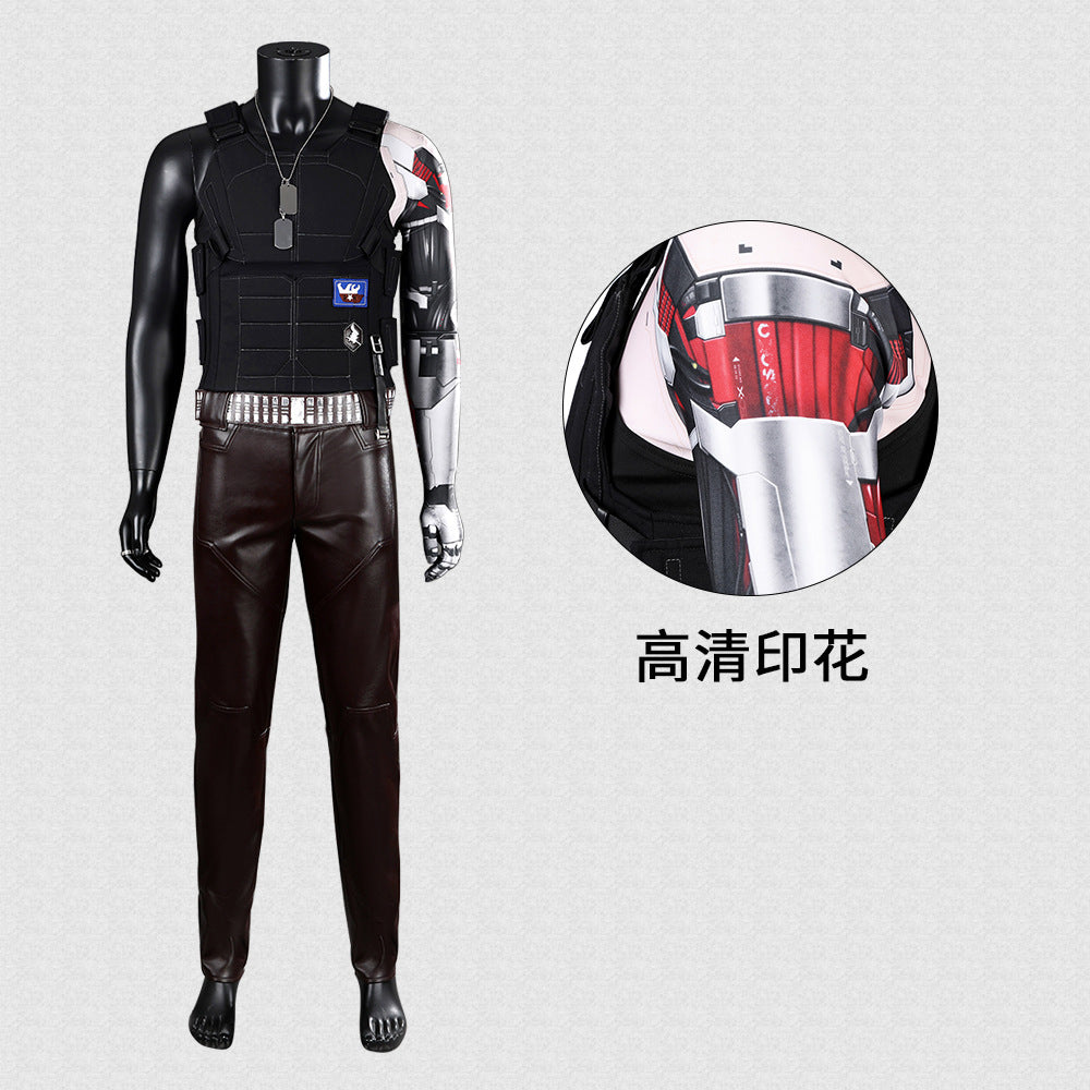 Game Cyberpunk 2077 Johnny Silverhand Cosplay Costume Complete Set
