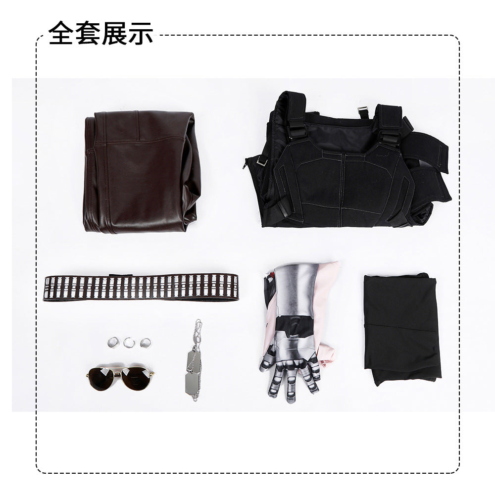 Game Cyberpunk 2077 Johnny Silverhand Cosplay Costume Complete Set