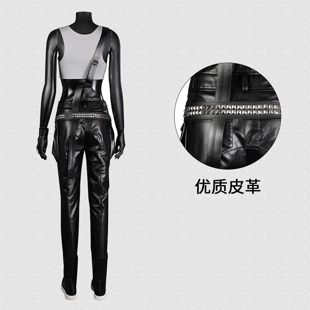Game Cyberpunk 2077 Judy Cosplay Costume Full Set Strap Pants Vest Gaming Clothes