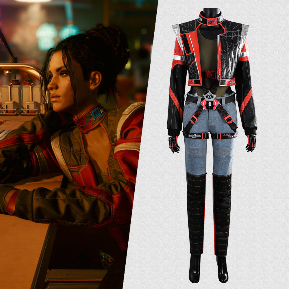 Game Cyberpunk 2077 Panam Palmer Cosplay Costume Complete Set