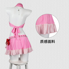 Game FF7 Final Fantasy 7: Rebirth Aerith Gainsborough Cosplay Costume Pink Swimsuit Female