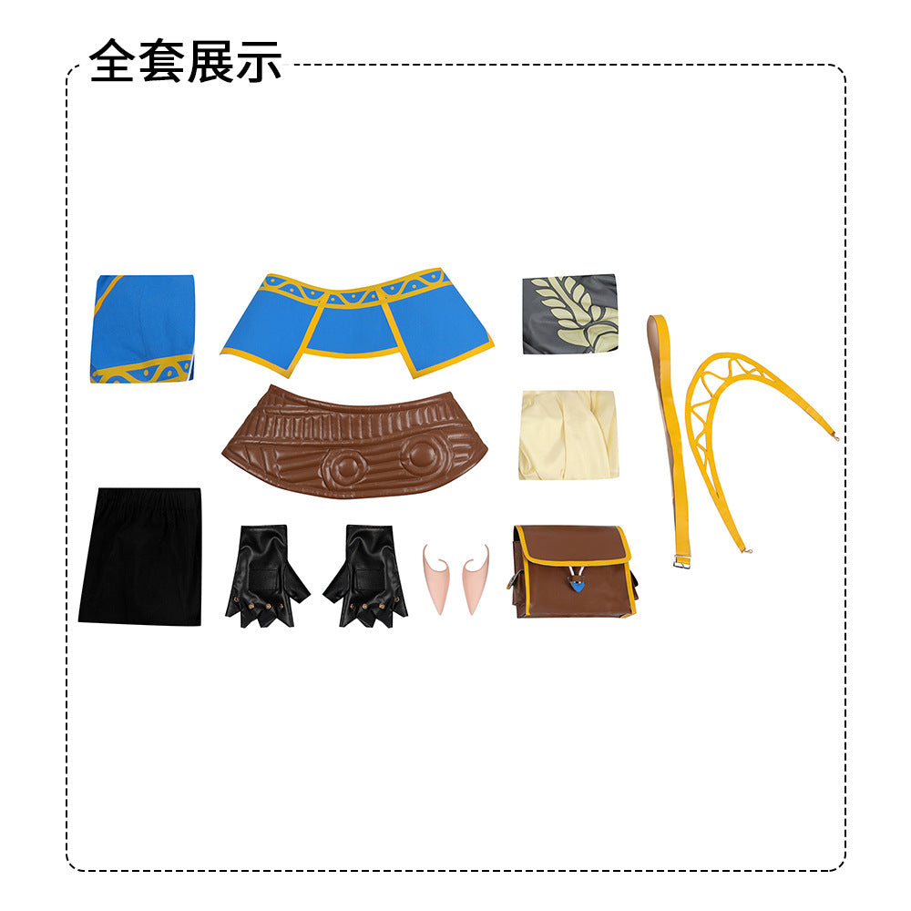 Game The Legend of Zelda - Tears of the Kingdom: Princess Zelda Cosplay Outfit Play with the Same Costume