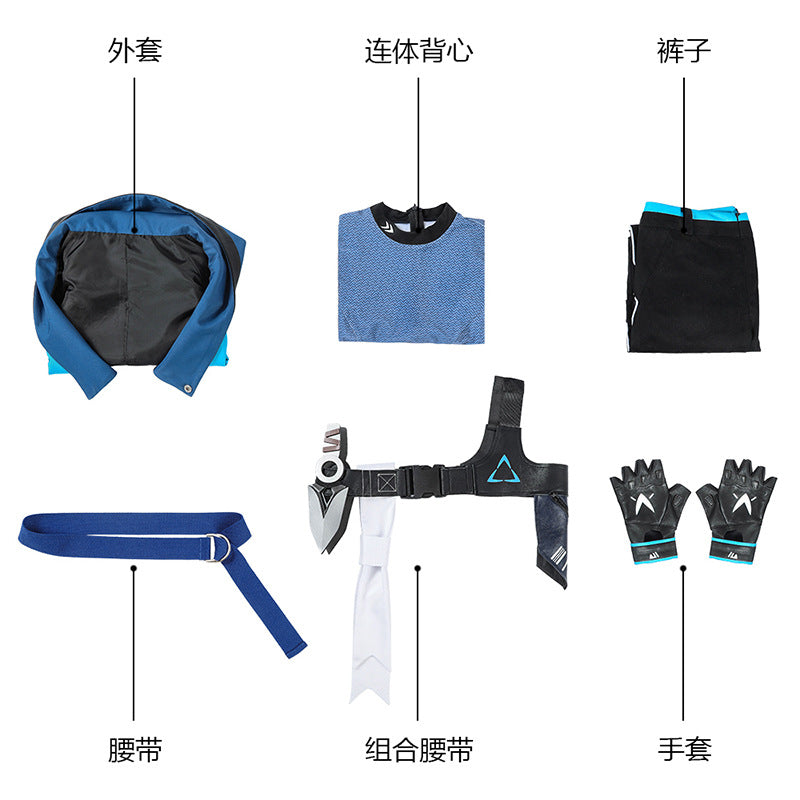 Game VALORANT Jett Cosplay Costume Full Set