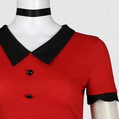 Hazbin Hotel Vaggie Cosplay Costume Red Suit