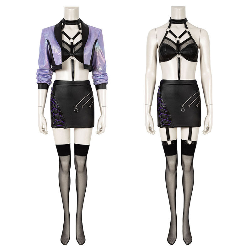 League of Legends LOL Evelynn KDA Cosplay Song Performance Costume Set