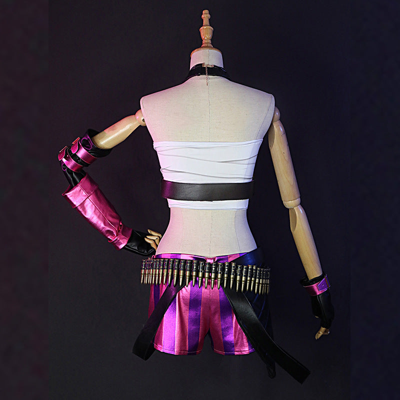 LOL League of Legends Jinx Silk Storming Loli Cosplay Clothing Game Anime Costumes Full Set