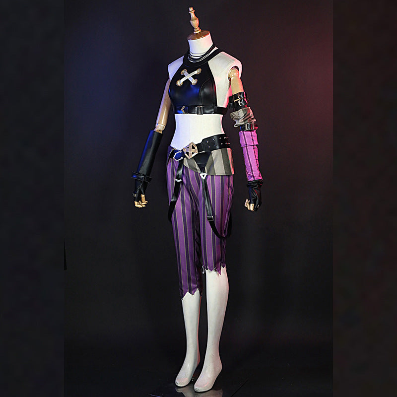 LOL League of Legends Battle of the Twin Cities Jinx Cosplay Costume Game Outfit Full Set