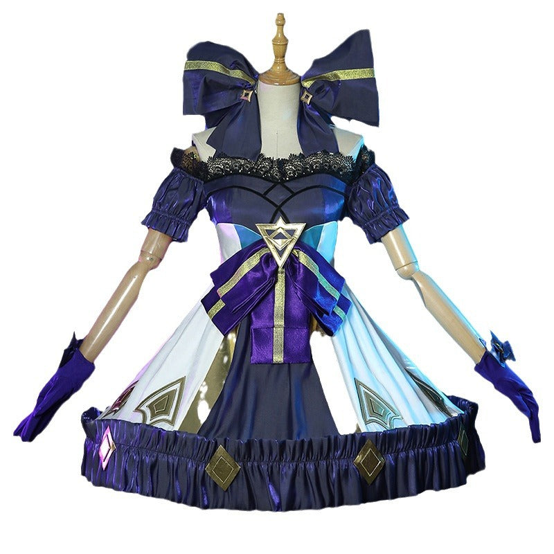 LOL League of Legends Lingrova Gwen Cosplay Costume Dress Full Set