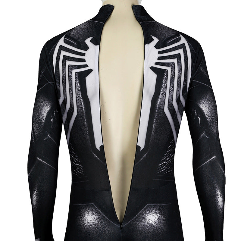 Marvel Spider-Man 2 Venom Cosplay Suit Printed Tights Headwear Suit Superhero Costume Male