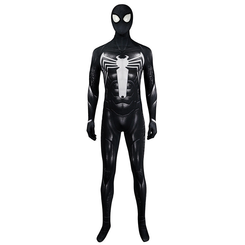 Marvel Spider-Man 2 Venom Cosplay Suit Printed Tights Headwear Suit Superhero Costume Male