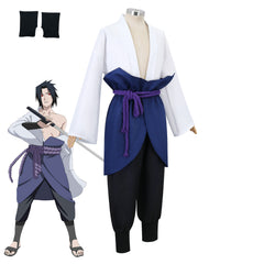 Naruto Shippuden Sasuke Uchiha Cosplay Costume Complete Set White