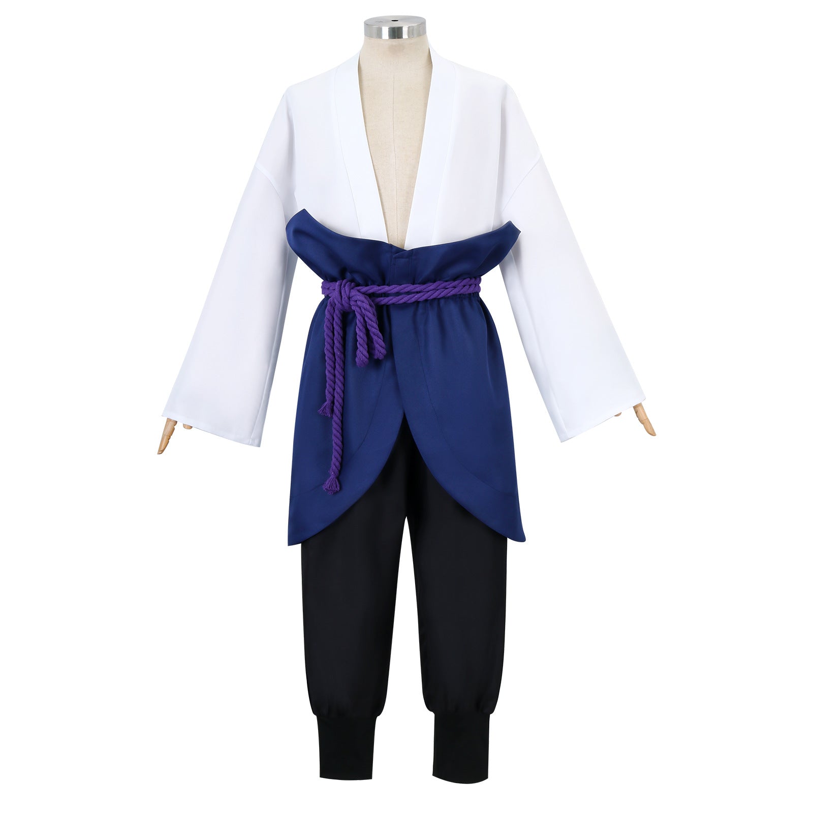 Naruto Shippuden Sasuke Uchiha Cosplay Costume Complete Set White