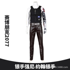Cyberpunk Lederjacke Cosplay Kostüm Set