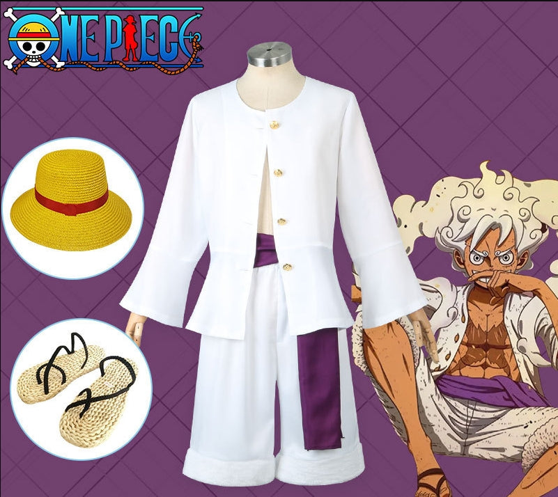 One Piece Chapter Wano Country Sun God Nika Luffy Cosplay Costume Set