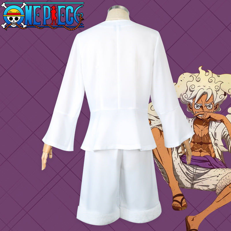 One Piece Chapter Wano Country Sun God Nika Luffy Cosplay Costume Set