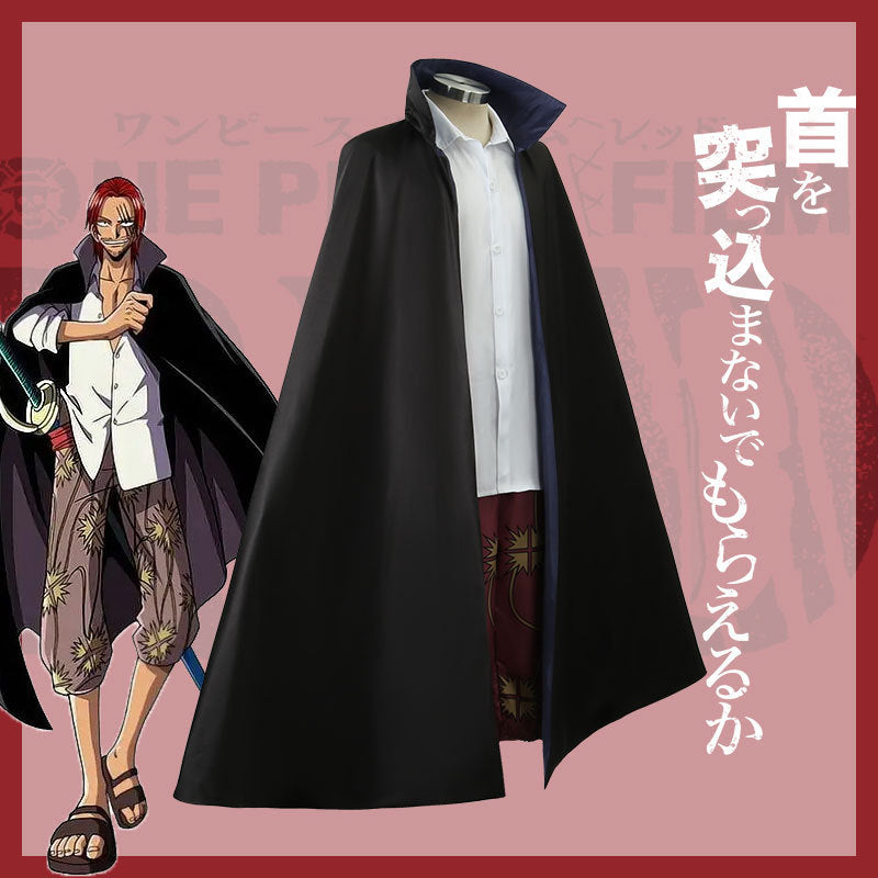 One Piece Shanks Cosplay Clothing Shirt Jacket Costume Complete Set