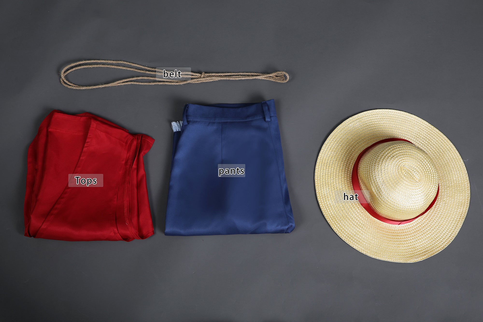 Live-action film One Piece Luffy costume hat full cosplay costume set