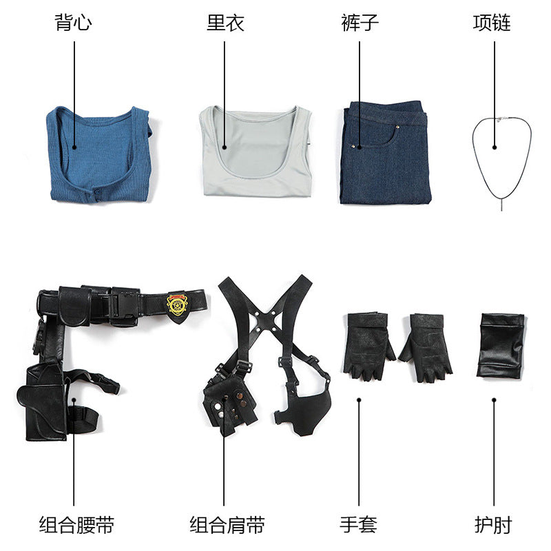 Resident Evil 3 Remake Jill Valentine Cosplay Costume Game Set