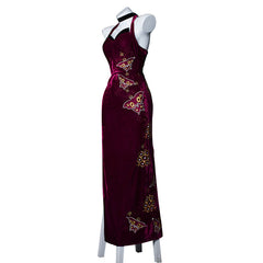 Resident Evil 4 Remake King Ada Cosplay Embroidered Cheongsam Costume Set