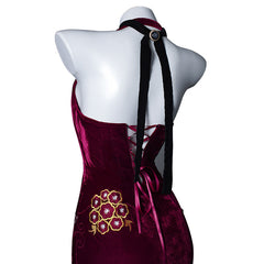 Resident Evil 4 Remake King Ada Cosplay Embroidered Cheongsam Costume Set