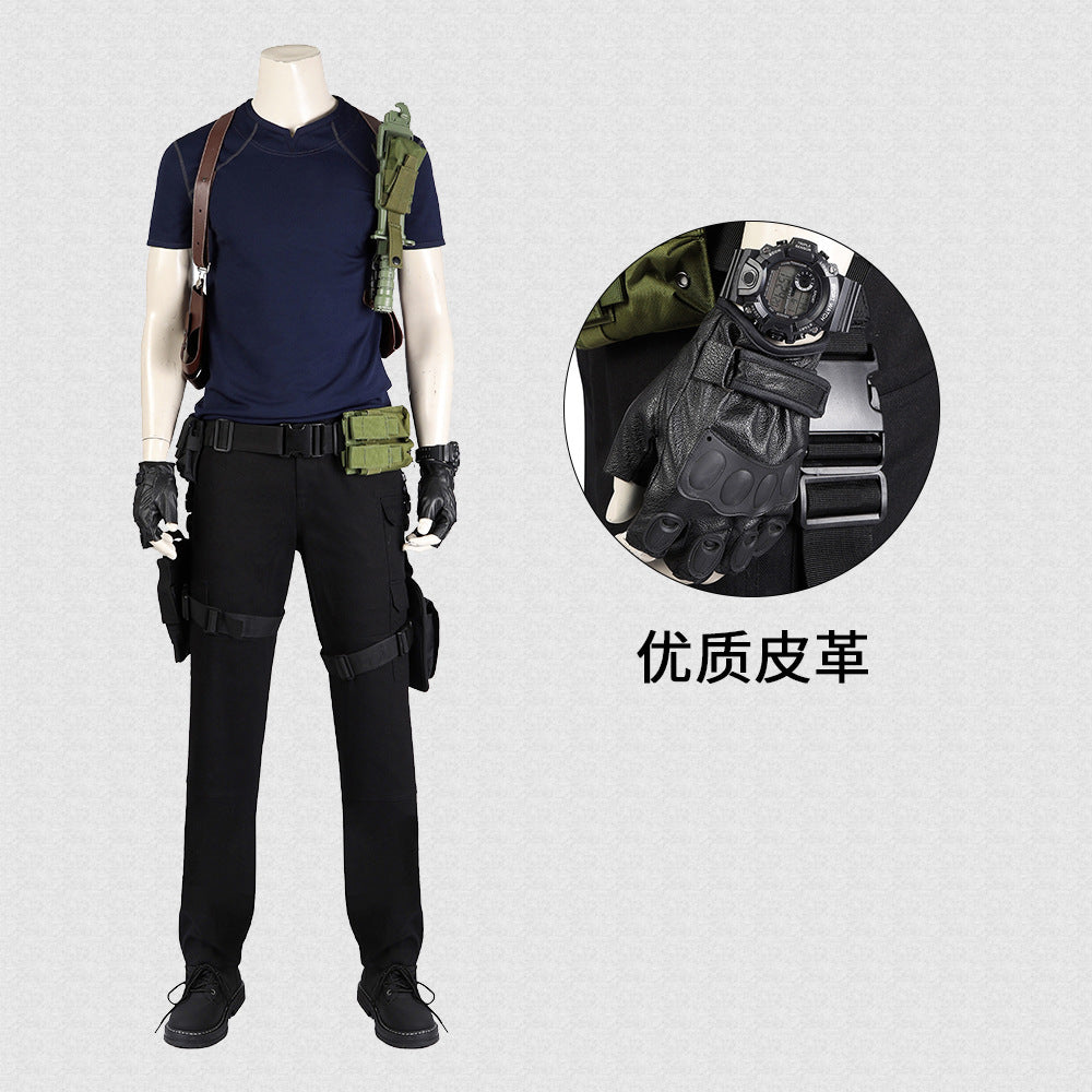 Resident Evil 4 Remake Leon Scott Kennedy Cosplay Costume Full Set