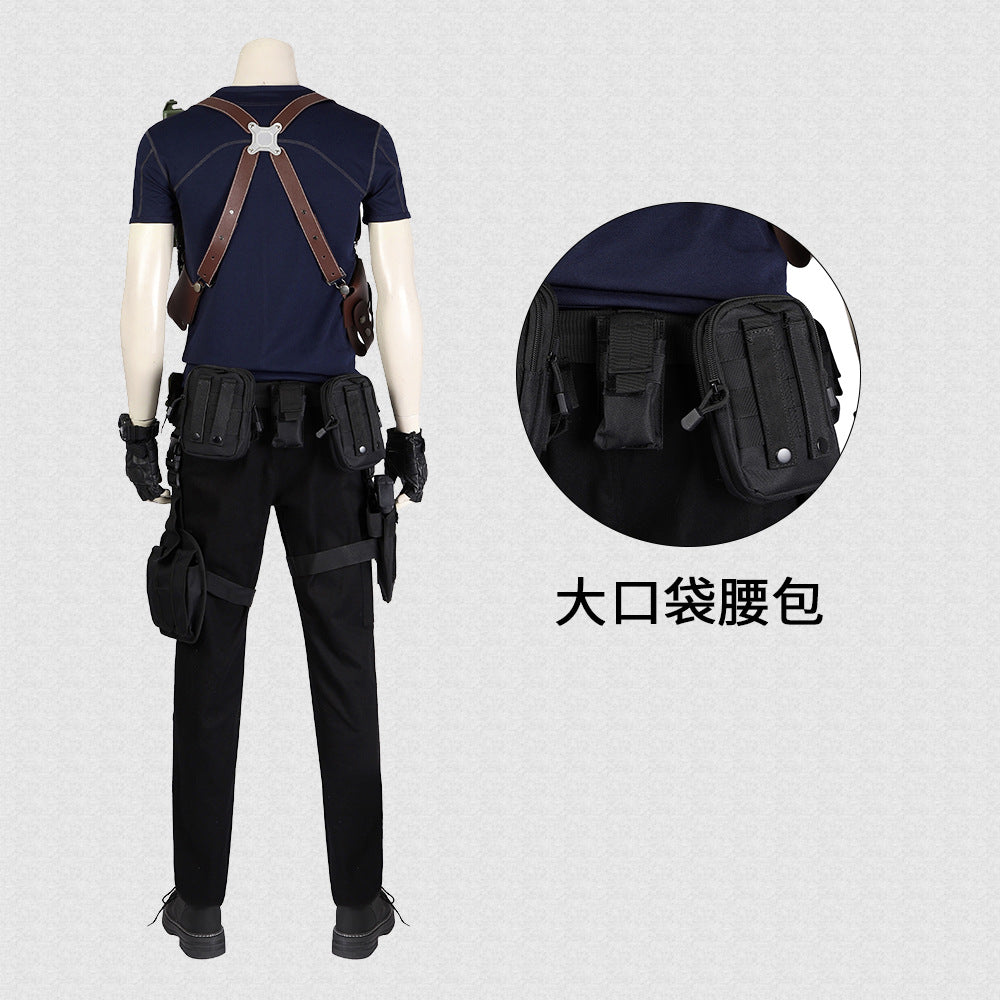 Resident Evil 4 Remake Leon Scott Kennedy Cosplay Costume Full Set
