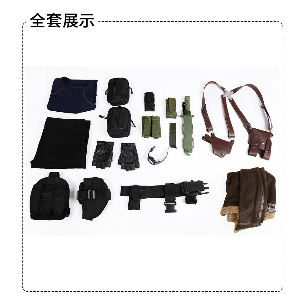 Resident Evil 4 Remake Leon Scott Kennedy Cosplay Costume Full Set