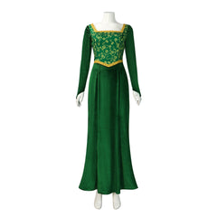 Shrek the Musical Princess Fiona Cosplay Costume Green Long Dress