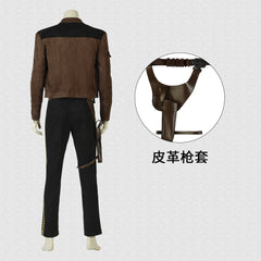 Movie Solo: A Star Wars Story Han Solo Cosplay Costume Punk Style Suit