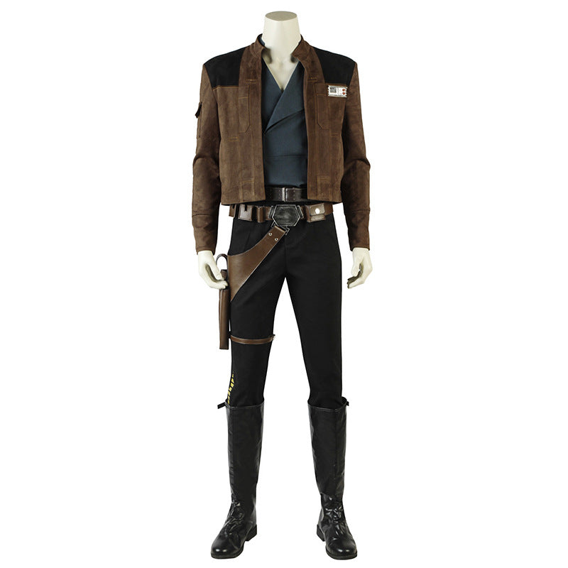 Movie Solo: A Star Wars Story Han Solo Cosplay Costume Punk Style Suit