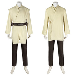 Movie Star Wars Episode 1-The Phantom Menace: Qui-Gon Jinn Cosplay Costume Cloak Set