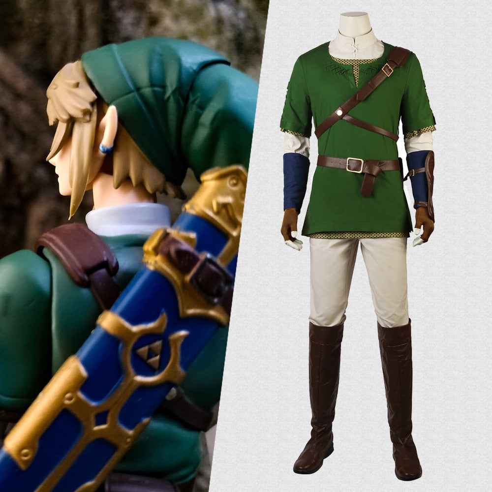 The Legend of Zelda Twilight Princess Link cosplay costume full green set