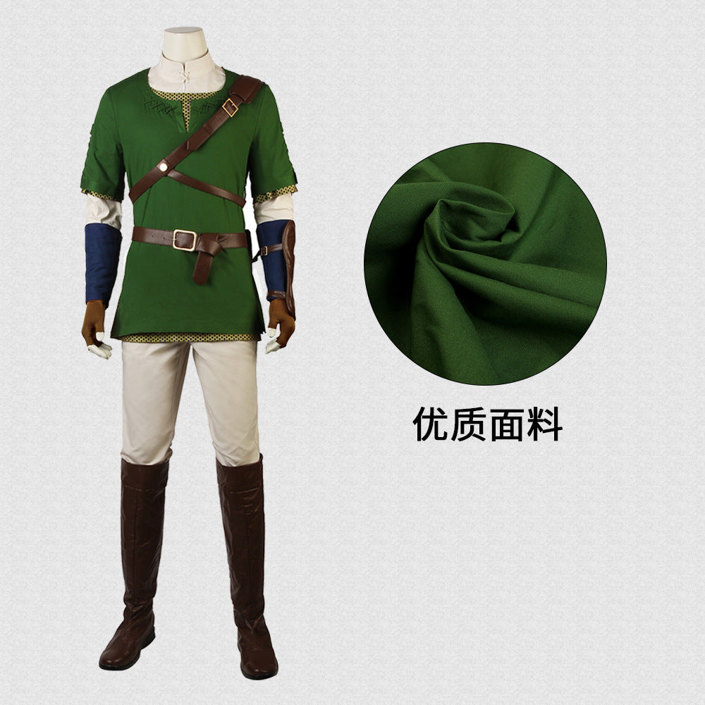 The Legend of Zelda Twilight Princess Link cosplay costume full green set