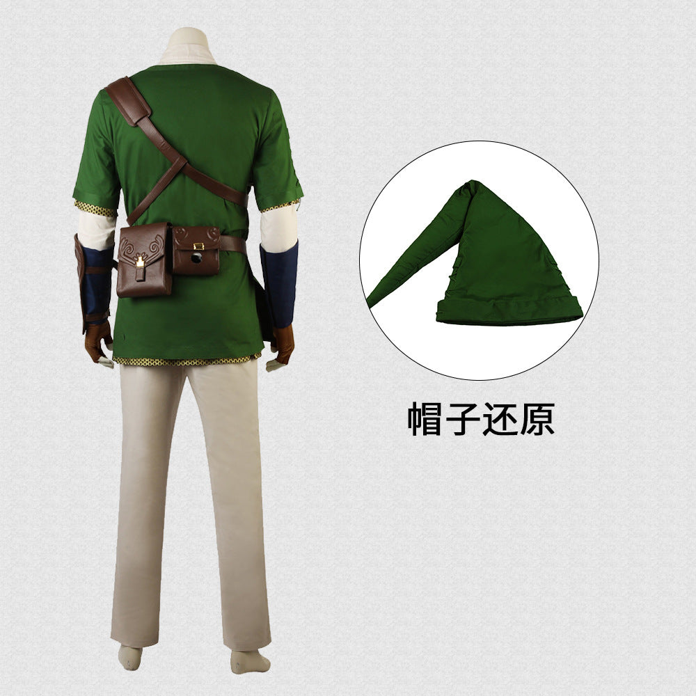 The Legend of Zelda Twilight Princess Link cosplay costume full green set