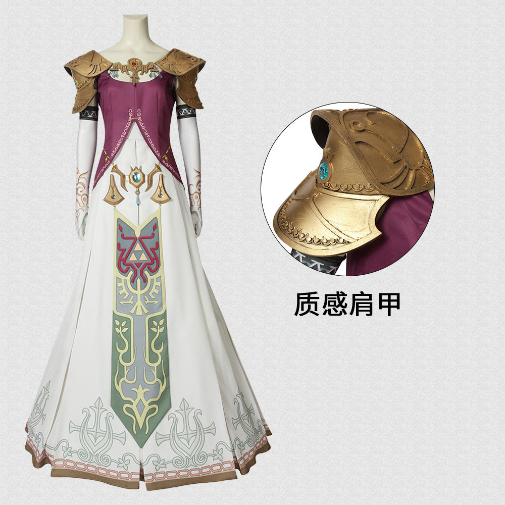 The Legend of Zelda Twilight Princess Princess Zelda Cosplay Costumes Full Set of Court Dresses