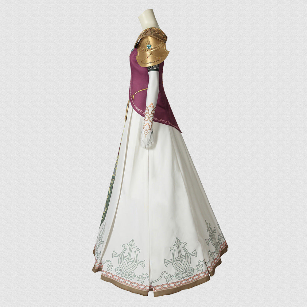 The Legend of Zelda Twilight Princess Princess Zelda Cosplay Costumes Full Set of Court Dresses