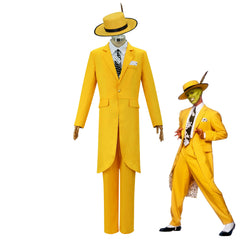 The Mask Jim Carrey Cosplay Costume Clothing Hat Full Set