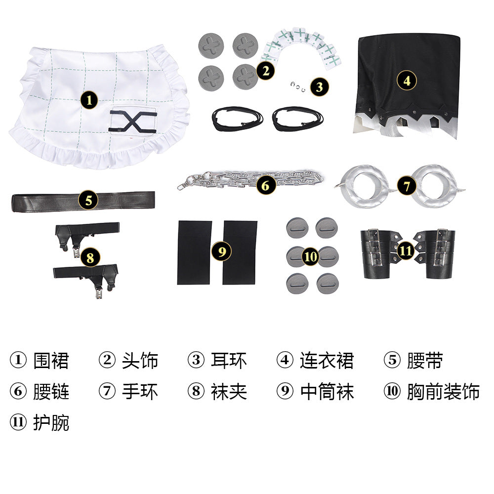 Zenless Zone Zero Corin Wickes Cosplay Costume Full Chainsaw Maid Outfit