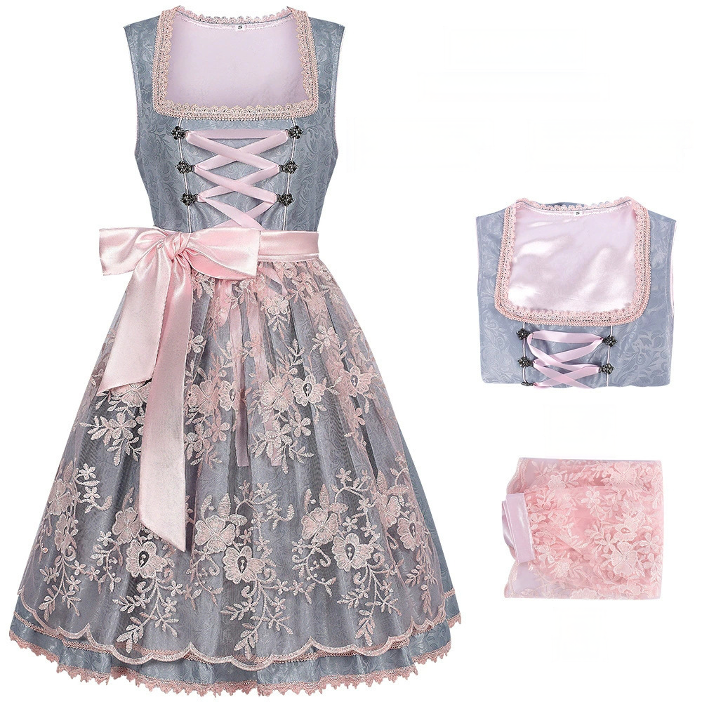Dirndl mit Korsett – Wiesn-Kleid mit Schnürung, DAMEN
