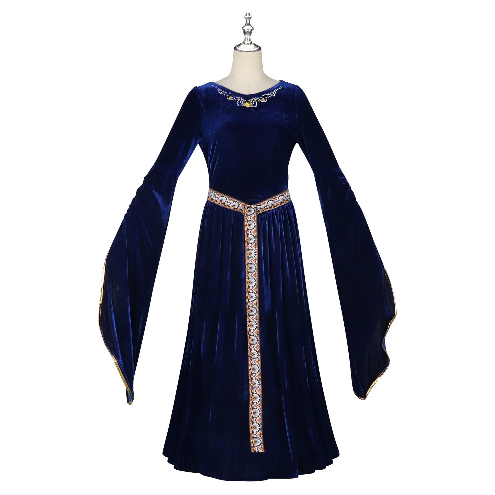 Hofdame Koenigin Blau Halloween & Mittelalter Koenigliches Hofgewand Cosplay Kostuem Damen