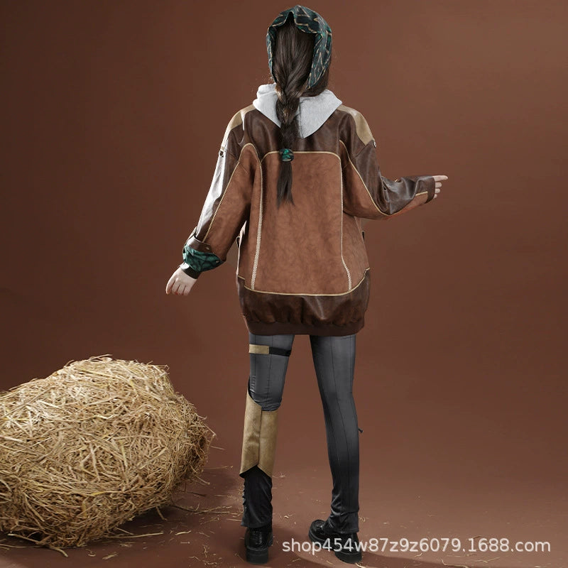 Alma Monster Hunter Wilds Outfit Cosplay Kostuem Damen Braun Gruen