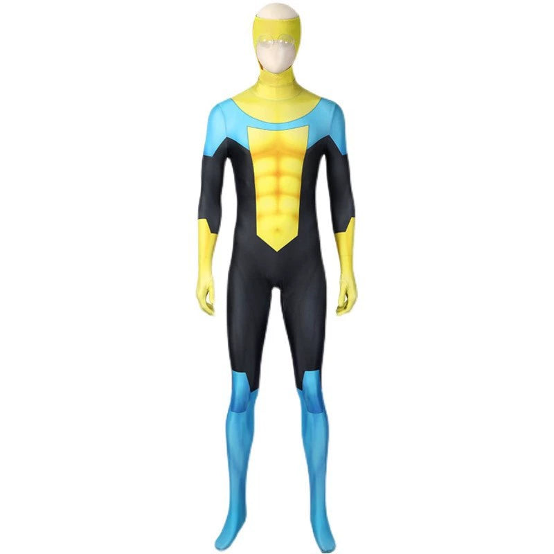 Mark Grayson Invincible Heldenanzug Cosplay Kostuem Damen Schwarz