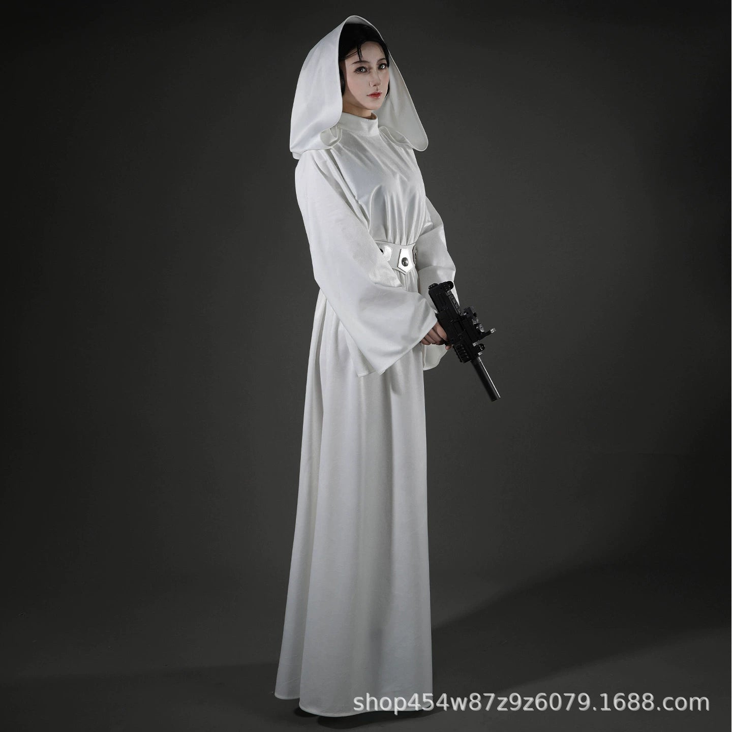 Princess Leia Star Wars Weisses Gewand Cosplay Kostuem Damen