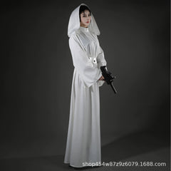 Princess Leia Star Wars Weisses Gewand Cosplay Kostuem Damen