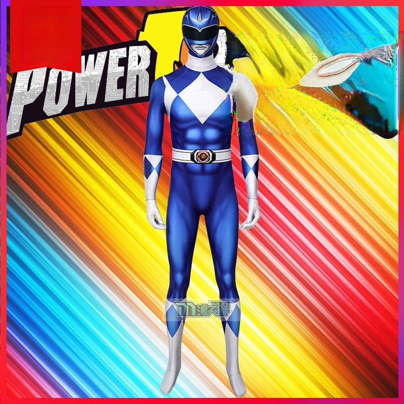 Tricera Ranger Power Rangers Anzug Cosplay Kostuem Damen Blau