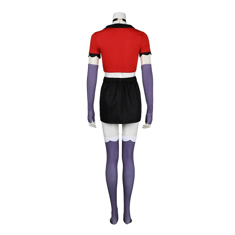 Alastor Hazbin Hotel Anzug-Set Cosplay Kostuem Damen Rot