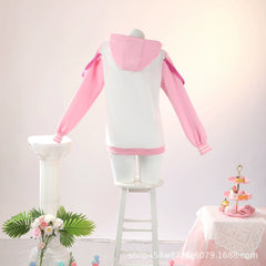 Alice NIKKE Hoodie Cosplay Kostuem Damen Weiss Rosa