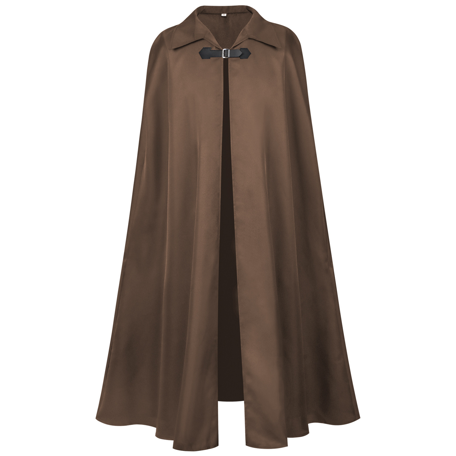 Gothic-Ranger Umhang – langer dunkler Cape mit Umlegekragen für Mittelalter & Halloween