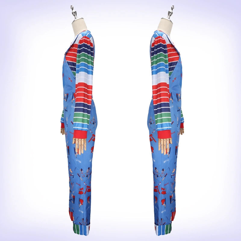 Chucky Season 2 Chucky Latzhose-Kostuem Cosplay Kostuem Damen