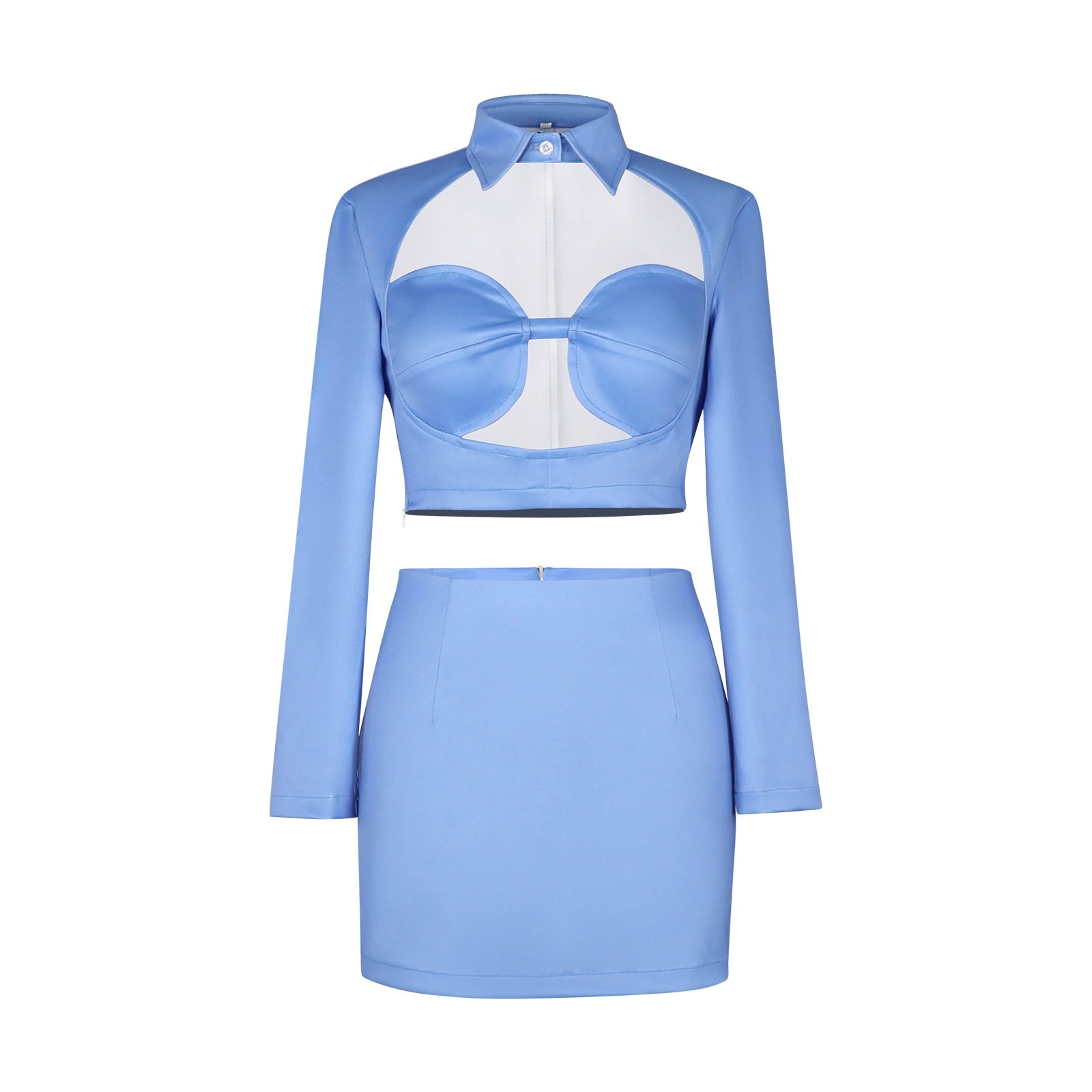 Leeloo The Fifth Element Blaues Stewardess-Kleid Cosplay Kostuem Damen